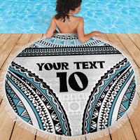 Custom Flying Fijians Rugby Beach Blanket Tapa Tribal Cloth