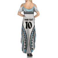 Custom Flying Fijians Rugby Summer Maxi Dress Tapa Tribal Cloth LT03 - Polynesian Pride