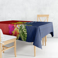 Personalised Kiribati Independence Day Tablecloth Kiribati Map With Flag Color