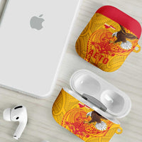 American Samoa Fautasi Race AirPods Case Aeto Pago Pago with Eagle Samoan Tribal Patterns