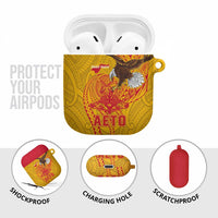 American Samoa Fautasi Race AirPods Case Aeto Pago Pago with Eagle Samoan Tribal Patterns