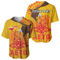 Personalized American Samoa Fautasi Race Baseball Jersey Aeto Pago Pago with Eagle Samoan Tribal Patterns