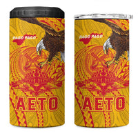 American Samoa Fautasi Race 4 in 1 Can Cooler Tumbler Aeto Pago Pago with Eagle Samoan Tribal Patterns LT03 One Size: 16 oz Multicolor - Polynesian Pride