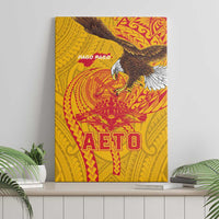 American Samoa Fautasi Race Canvas Wall Art Aeto Pago Pago with Eagle Samoan Tribal Patterns