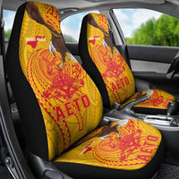 American Samoa Fautasi Race Car Seat Cover Aeto Pago Pago with Eagle Samoan Tribal Patterns