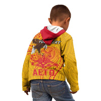 Personalized American Samoa Fautasi Race Kid Hoodie Aeto Pago Pago with Eagle Samoan Tribal Patterns
