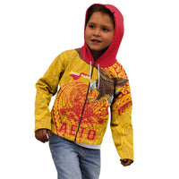 Personalized American Samoa Fautasi Race Kid Hoodie Aeto Pago Pago with Eagle Samoan Tribal Patterns
