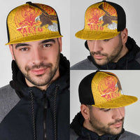 American Samoa Fautasi Race Mesh Trucker Cap Aeto Pago Pago with Eagle Samoan Tribal Patterns
