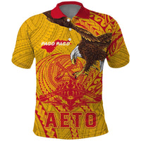 Personalized American Samoa Fautasi Race Polo Shirt Aeto Pago Pago with Eagle Samoan Tribal Patterns