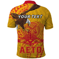 Personalized American Samoa Fautasi Race Polo Shirt Aeto Pago Pago with Eagle Samoan Tribal Patterns