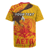 Personalized American Samoa Fautasi Race Rugby Jersey Aeto Pago Pago with Eagle Samoan Tribal Patterns