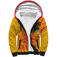 Personalized American Samoa Fautasi Race Sherpa Hoodie Aeto Pago Pago with Eagle Samoan Tribal Patterns LT03 Unisex Multicolor - Polynesian Pride