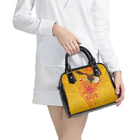 American Samoa Fautasi Race Shoulder Handbag Aeto Pago Pago with Eagle Samoan Tribal Patterns