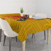 American Samoa Fautasi Race Tablecloth Aeto Pago Pago with Eagle Samoan Tribal Patterns