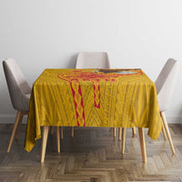 American Samoa Fautasi Race Tablecloth Aeto Pago Pago with Eagle Samoan Tribal Patterns