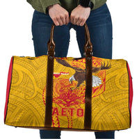 American Samoa Fautasi Race Travel Bag Aeto Pago Pago with Eagle Samoan Tribal Patterns