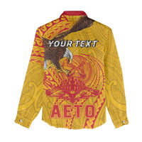 Personalized American Samoa Fautasi Race Women Casual Shirt Aeto Pago Pago with Eagle Samoan Tribal Patterns LT03 - Polynesian Pride