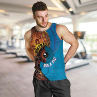 Fiji and Australia Together Men Tank Top Tapa Tribal Tattoo mix Aboriginal Pattern LT03 Black - Polynesian Pride