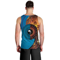 Fiji and Australia Together Men Tank Top Tapa Tribal Tattoo mix Aboriginal Pattern LT03 - Polynesian Pride