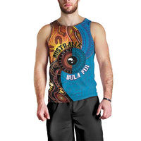 Fiji and Australia Together Men Tank Top Tapa Tribal Tattoo mix Aboriginal Pattern LT03 - Polynesian Pride
