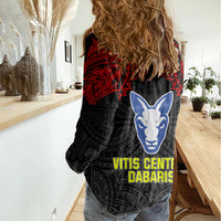 Vitis Central Dabaris Rugby Women Casual Shirt Papua New Guinea Polynesian Tattoo LT03 - Polynesian Pride