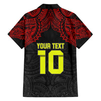 Custom Vitis Central Dabaris Rugby Family Matching Off Shoulder Maxi Dress and Hawaiian Shirt Papua New Guinea Polynesian Tattoo LT03 - Polynesian Pride