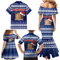 Tokelau Christmas Family Matching Mermaid Dress and Hawaiian Shirt Santa Claus Tokelau Flag and Coat of Arms with Polynesian Pattern LT03 - Polynesian Pride