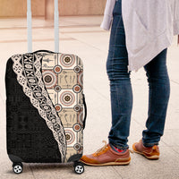 Tukenny Pattern Fijian War Clubs Mix Tapa Tribal Luggage Cover LT03 Beige - Polynesian Pride