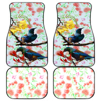 New Zealand Pohutukawa Tui Bird Car Mats Kowhai Version LT03 - Polynesian Pride