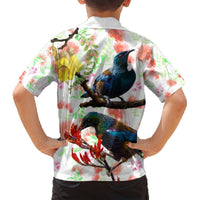 New Zealand Pohutukawa Tui Bird Hawaiian Shirt Kowhai Version LT03 - Polynesian Pride