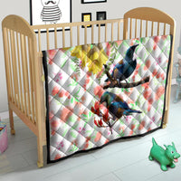 New Zealand Pohutukawa Tui Bird Quilt Kowhai Version LT03 - Polynesian Pride