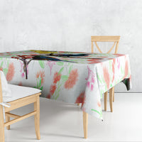 New Zealand Pohutukawa Tui Bird Tablecloth Kowhai Version LT03 - Polynesian Pride