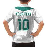 Custom New Zealand Football Family Matching Off The Shoulder Long Sleeve Dress and Hawaiian Shirt Go All Silver Ferns - Towards World Cup 2026