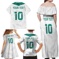 Custom New Zealand Football Family Matching Off Shoulder Maxi Dress and Hawaiian Shirt Go All Silver Ferns - Towards World Cup 2026