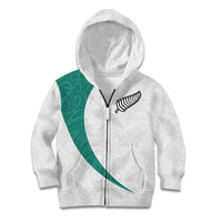 Custom New Zealand Football Kid Hoodie Go All Silver Ferns - Towards World Cup 2026