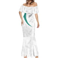 Custom New Zealand Football Mermaid Dress Go All Silver Ferns - Towards World Cup 2026