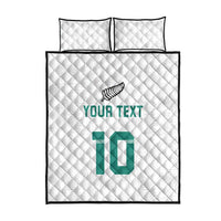 Custom New Zealand Football Quilt Bed Set Go All Silver Ferns - Towards World Cup 2026