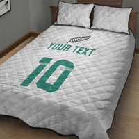 Custom New Zealand Football Quilt Bed Set Go All Silver Ferns - Towards World Cup 2026