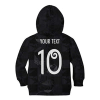 Custom New Zealand Rugby Kid Hoodie All Silver Ferns Blacks