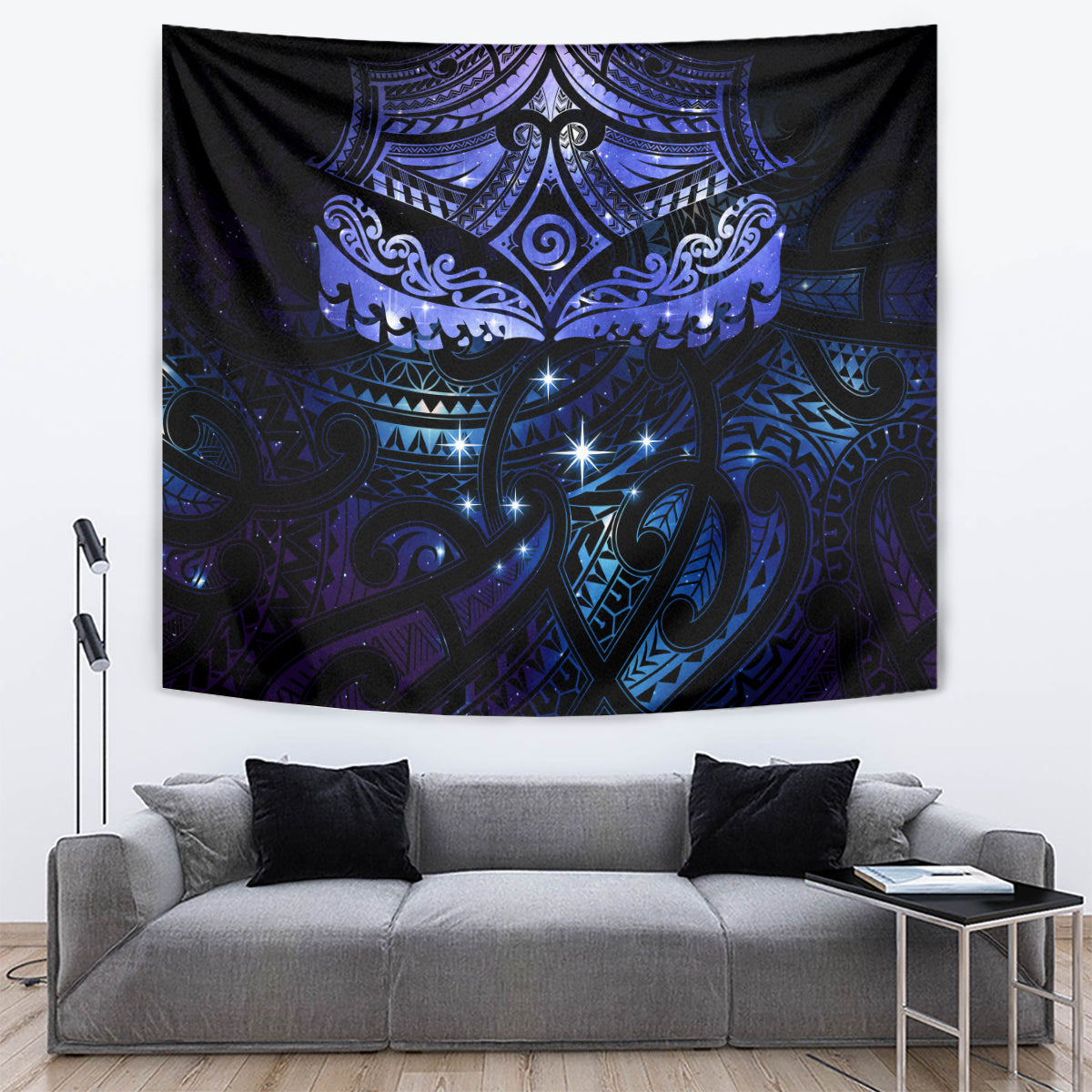 New Zealand Matariki Tapestry Maori Pattern and Matariki Sky Night