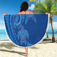 Hawaiian Turtles and Polynesian Art Tattoo Beach Blanket Ocean Abyss