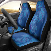 Hawaiian Turtles and Polynesian Art Tattoo Car Seat Cover Ocean Abyss