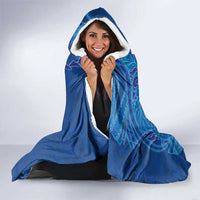 Hawaiian Turtles and Polynesian Art Tattoo Hooded Blanket Ocean Abyss