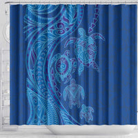 Hawaiian Turtles and Polynesian Art Tattoo Shower Curtain Ocean Abyss LT03 - Polynesian Pride