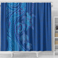 Hawaiian Turtles and Polynesian Art Tattoo Shower Curtain Ocean Abyss LT03 - Polynesian Pride