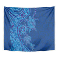 Hawaiian Turtles and Polynesian Art Tattoo Tapestry Ocean Abyss