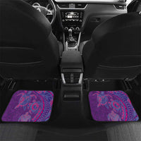 Hawaiian Turtles and Polynesian Art Tattoo Car Mats Dusky Violet