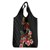 Hawaiian Hibiscus Turtle and Tropical Flower Grocery Bag Dynamic Vibe