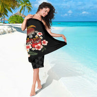 Hawaiian Hibiscus Turtle and Tropical Flower Sarong Dynamic Vibe