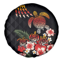 Hawaiian Hibiscus Turtle and Tropical Flower Spare Tire Cover Dynamic Vibe